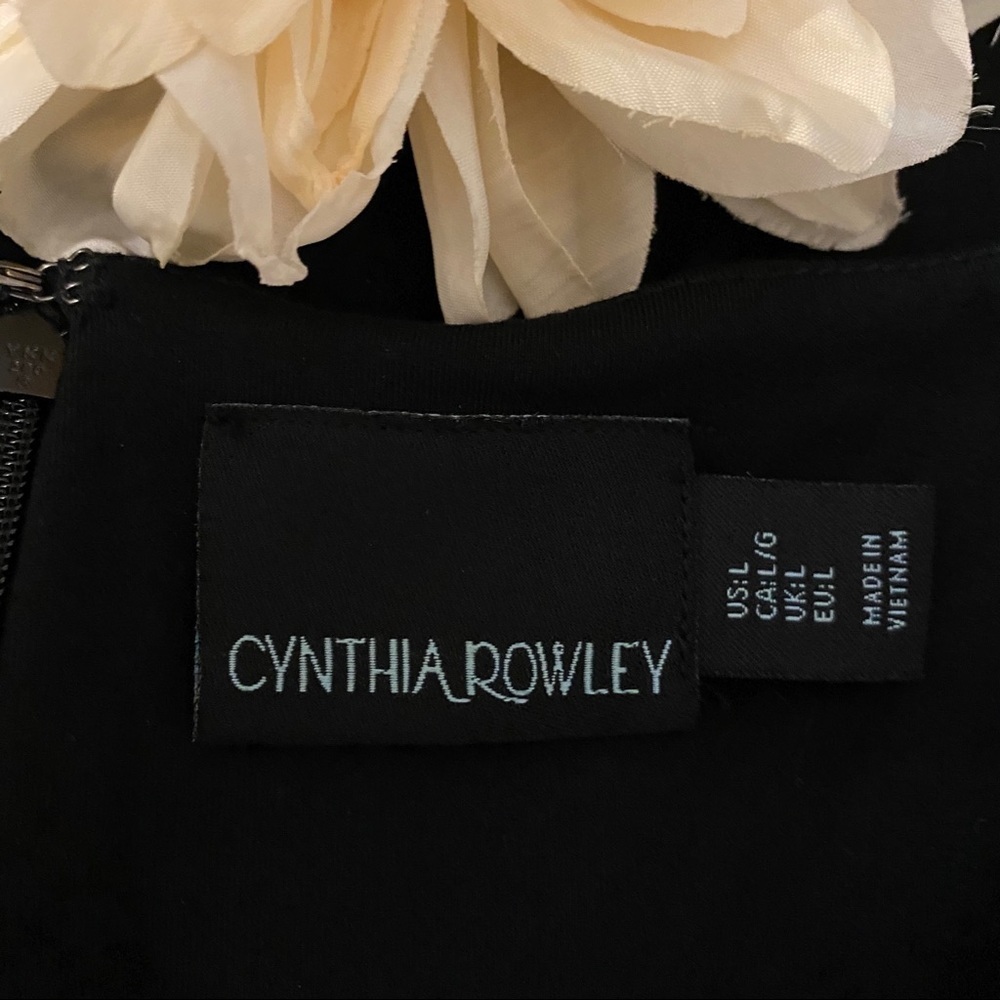 Cynthia Rowley Black V-Neck Fit & Flare Dress Size Large - Picture 8 of 10